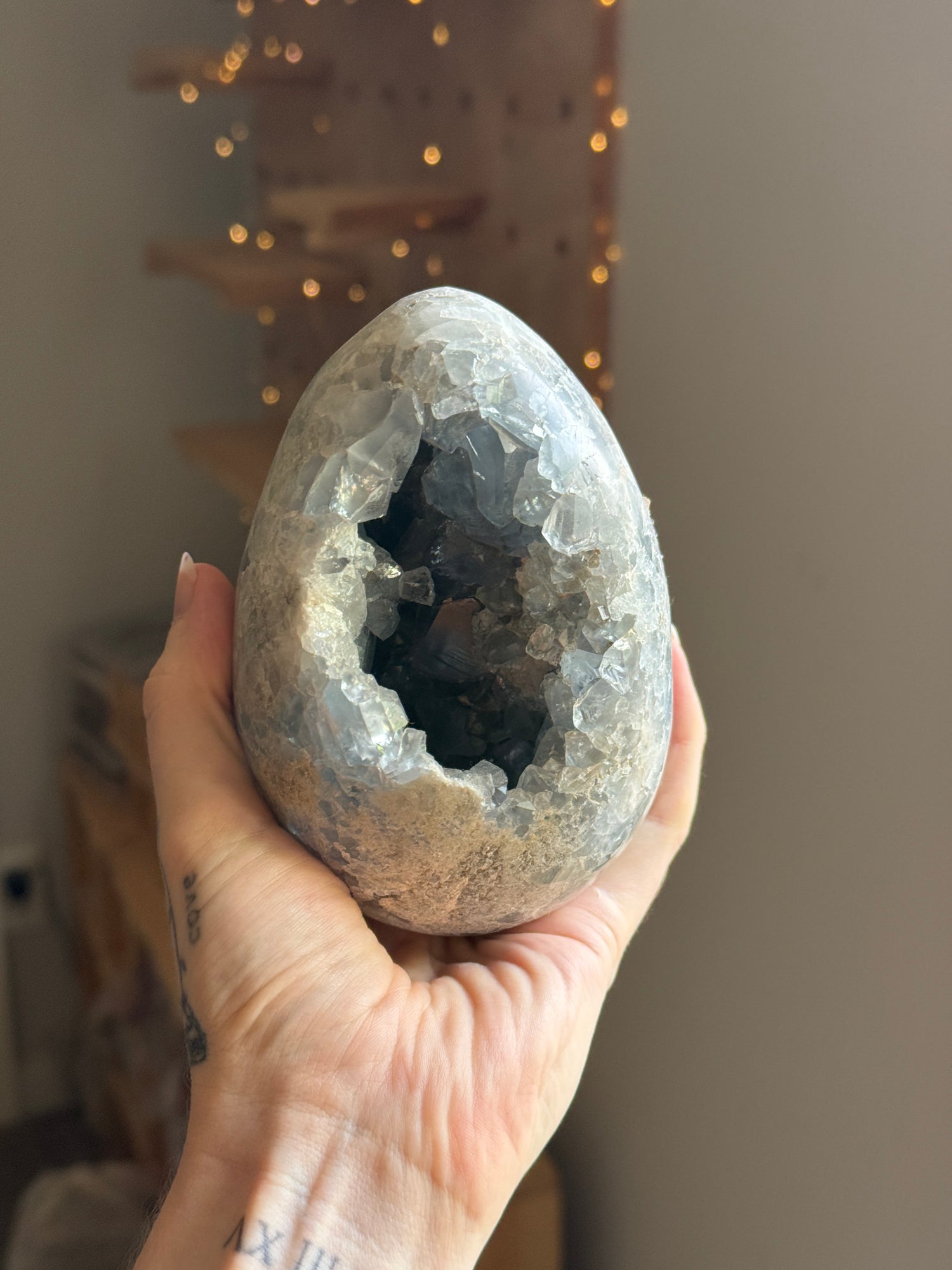 Selenite Egg Geode