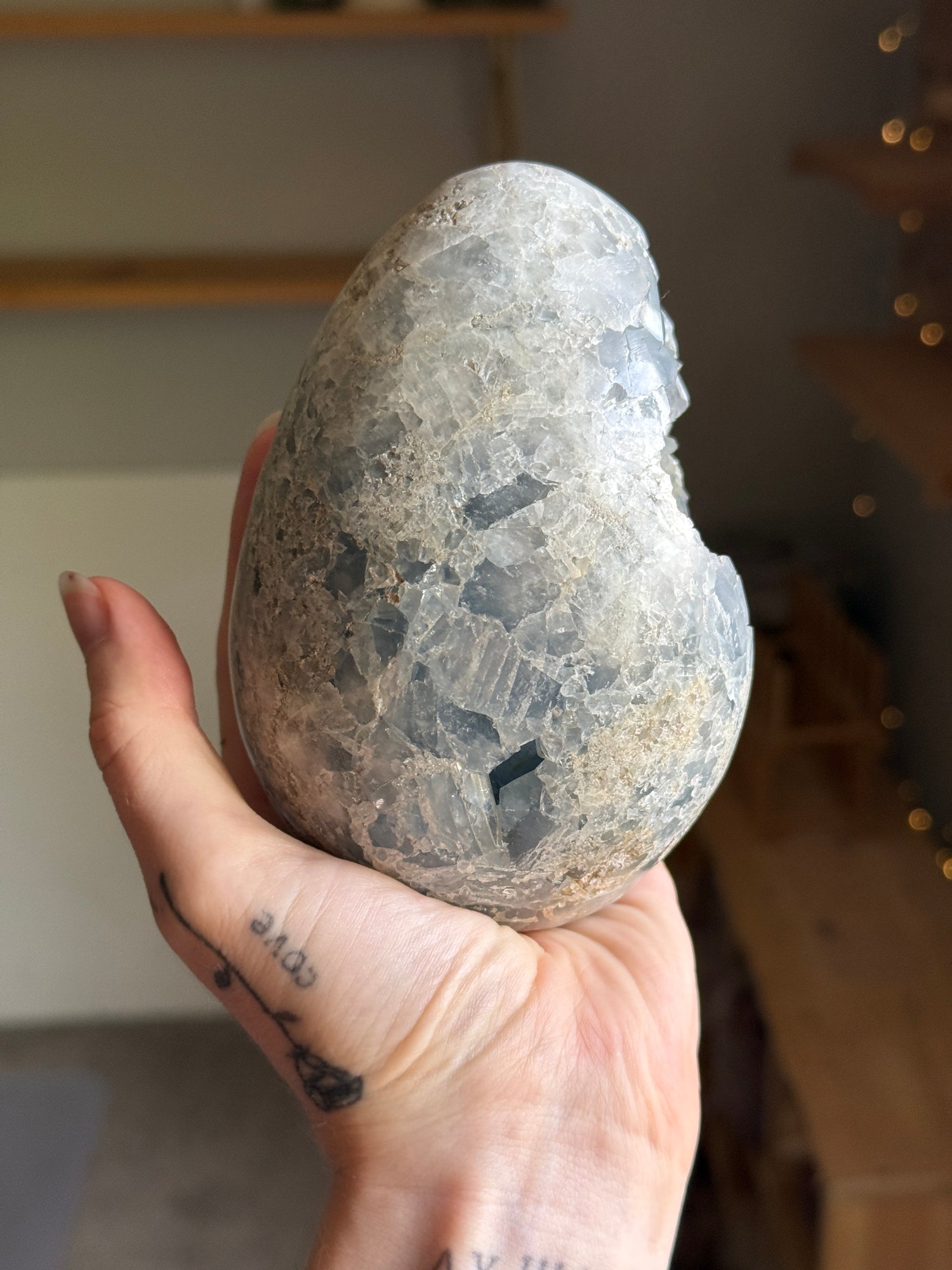 Selenite Egg Geode