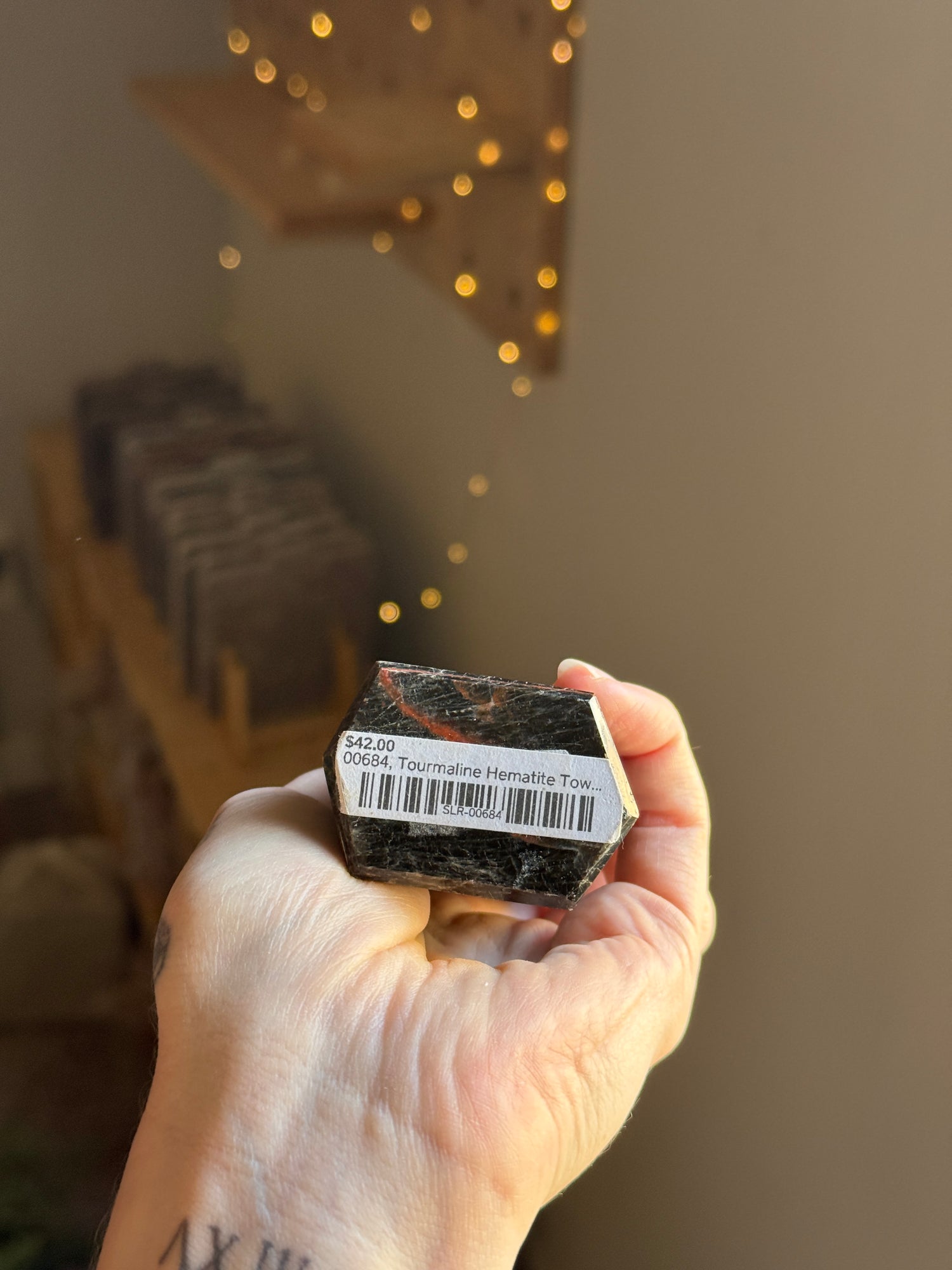 Tourmaline Hematite Tower*