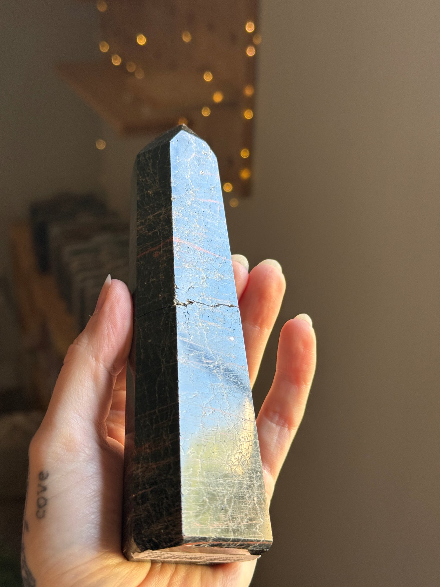 Tourmaline Hematite Tower*