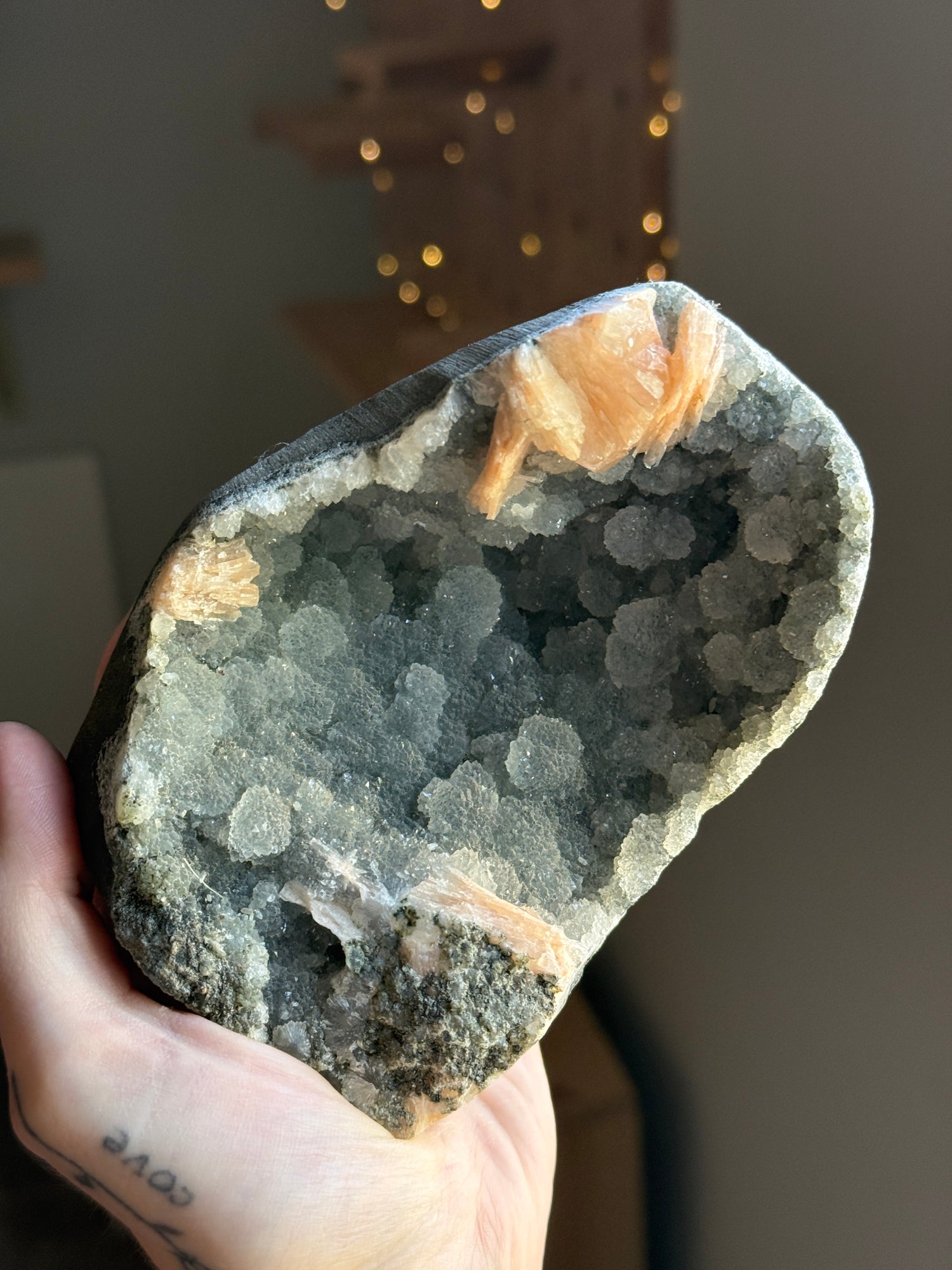 Quartz & Stilbite Geode