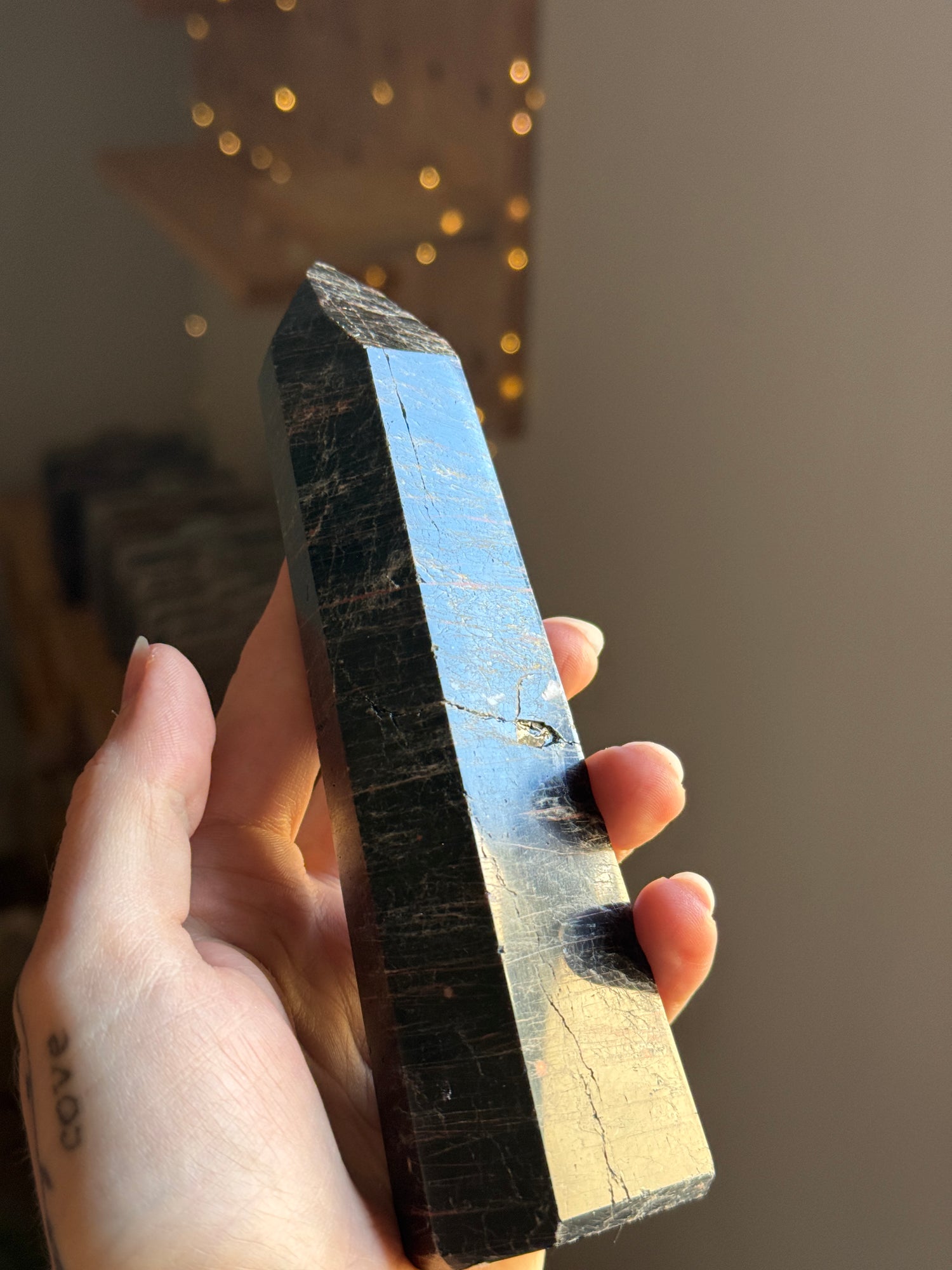 Tourmaline Hematite Tower*