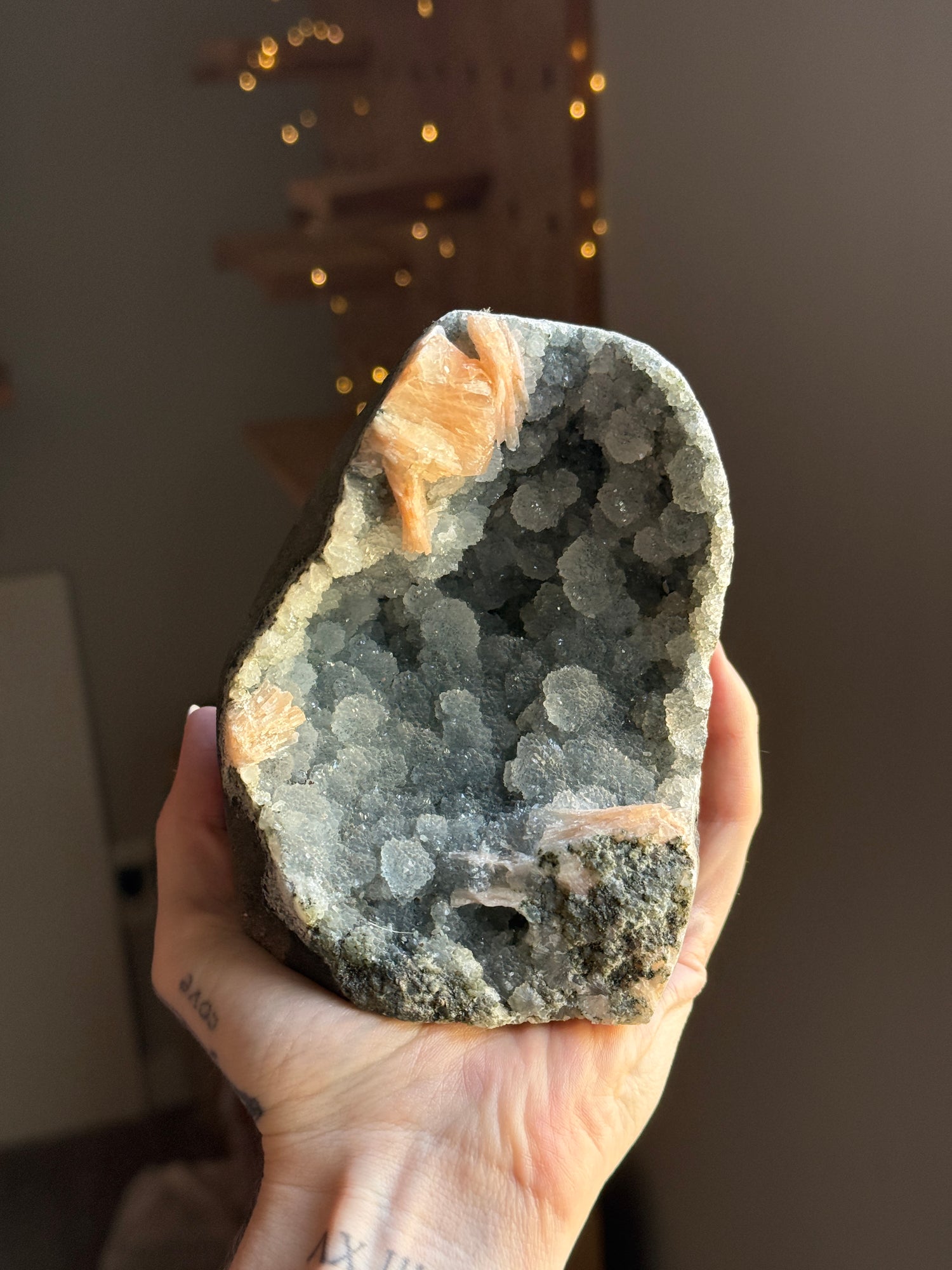 Quartz & Stilbite Geode