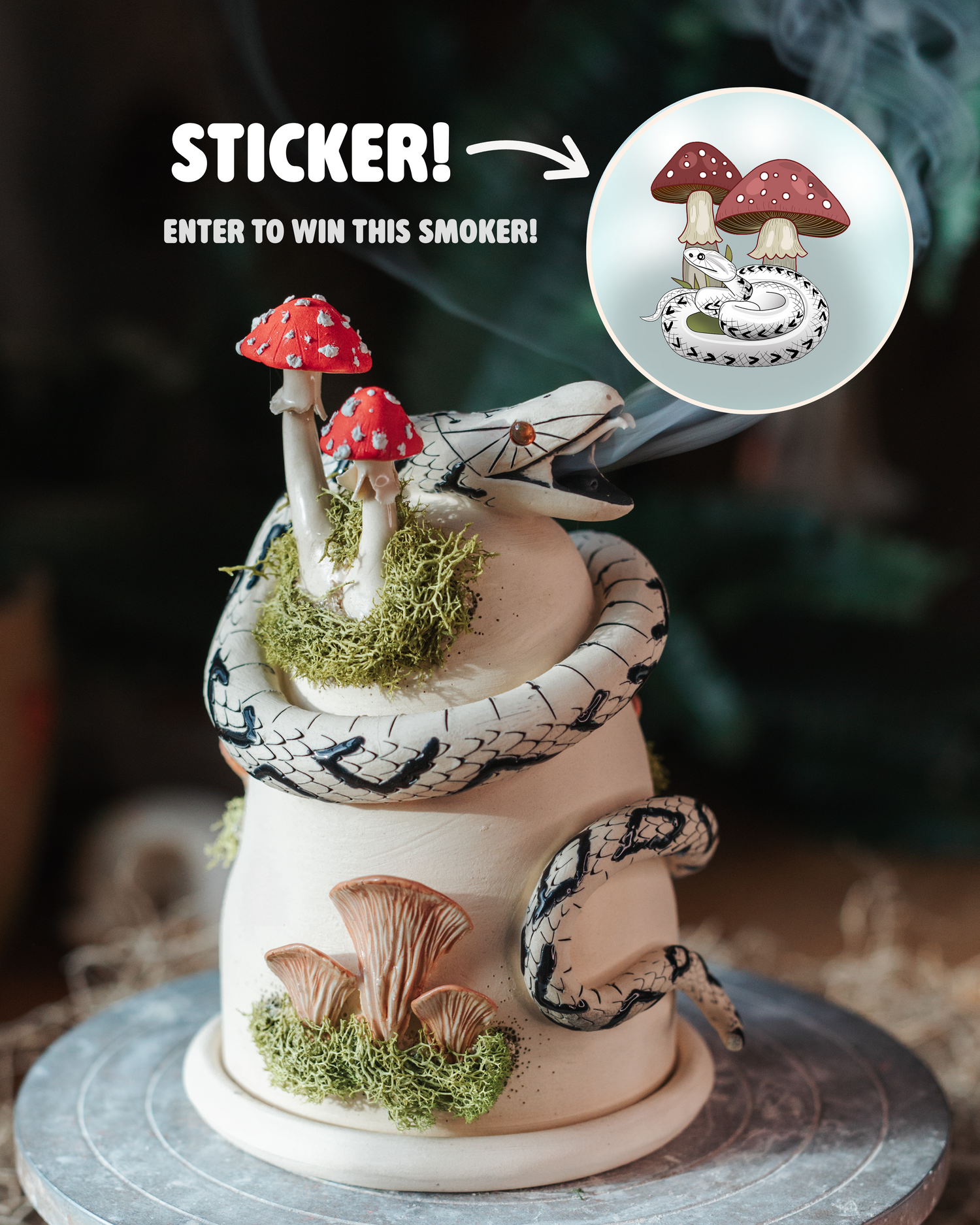 STICKER RAFFLE: Storyteller Serpent Smoker