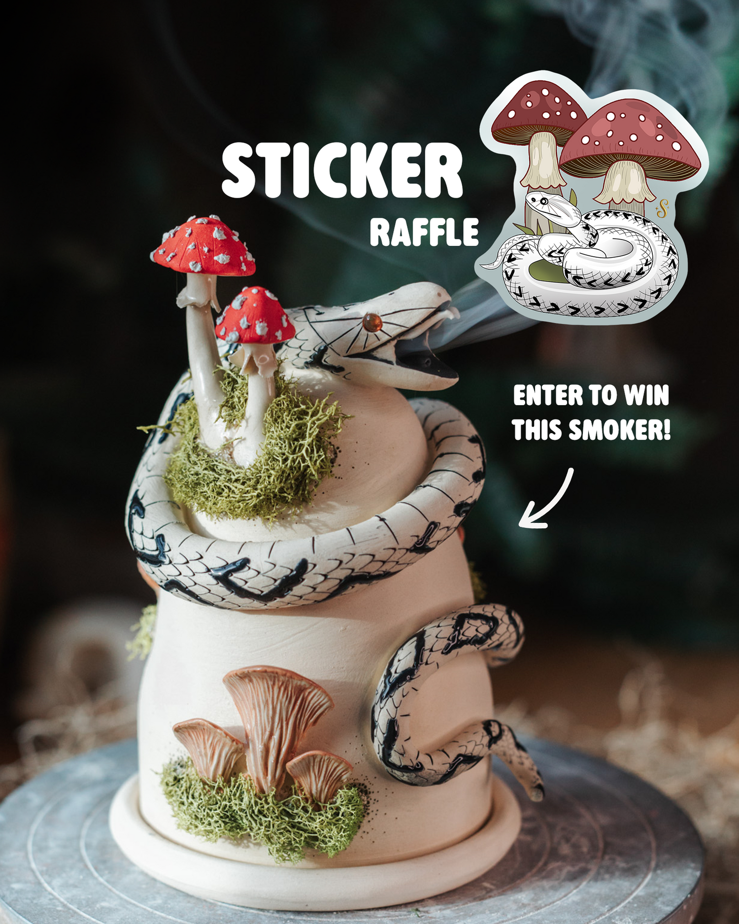 STICKER RAFFLE: Storyteller Serpent Smoker