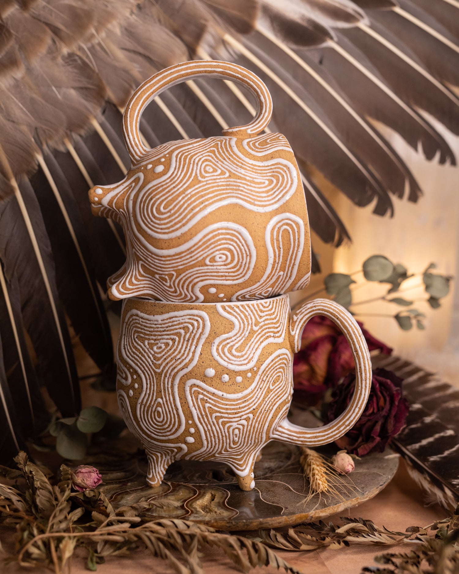 Soulprint Footed Mug Pair I