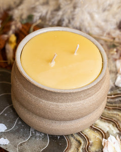 Brown Beeswax Candle