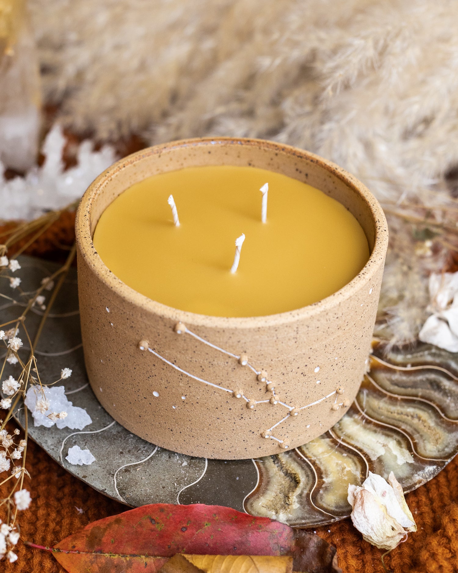 Taurus Beeswax Candle