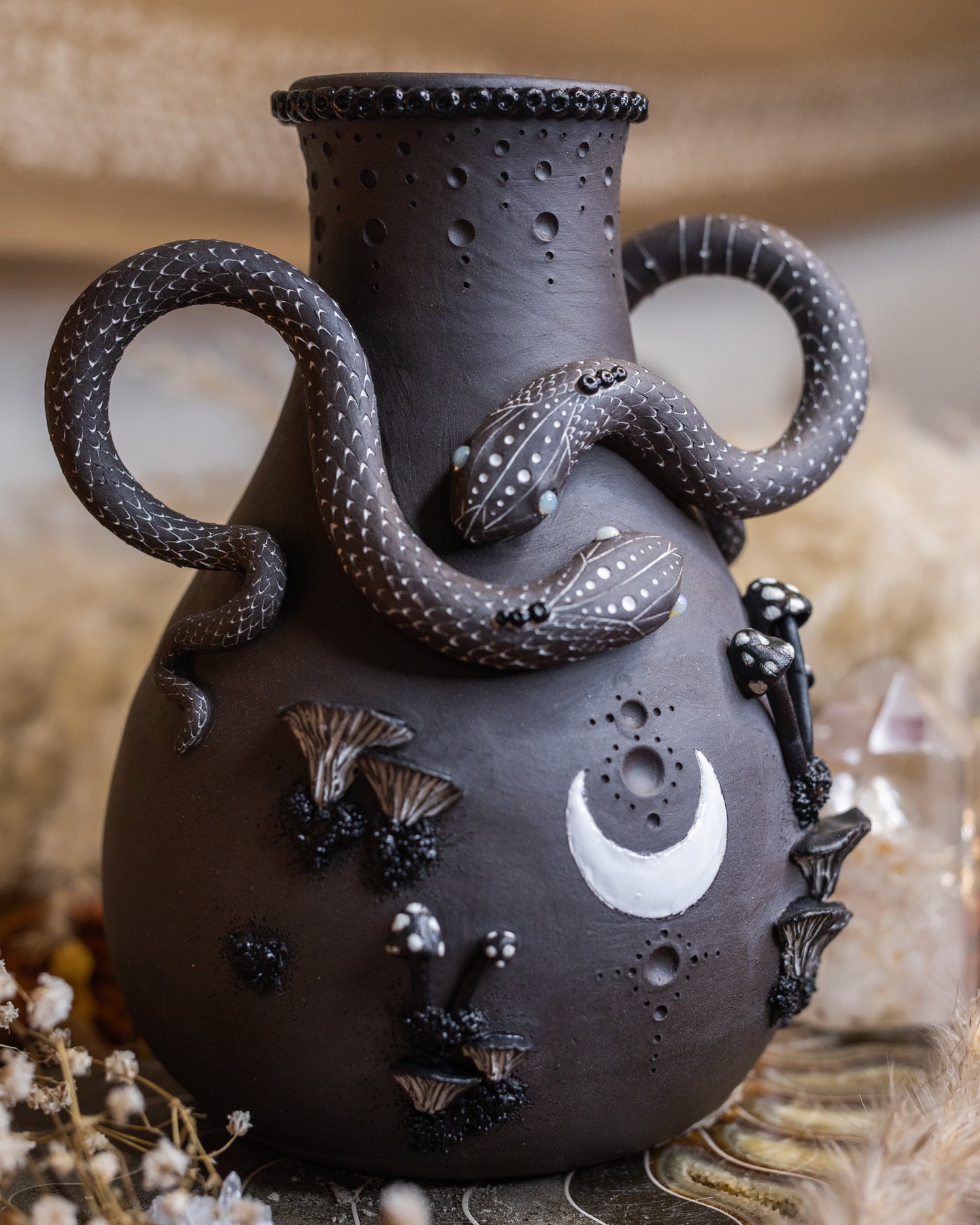Moonlight Serpent Vase