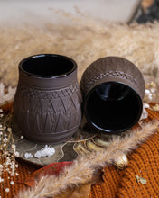 Load image into Gallery viewer, Black Carved Cup
