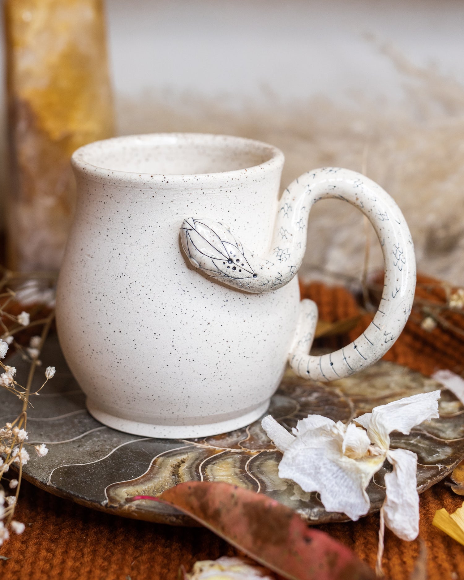 White Serpent Mug