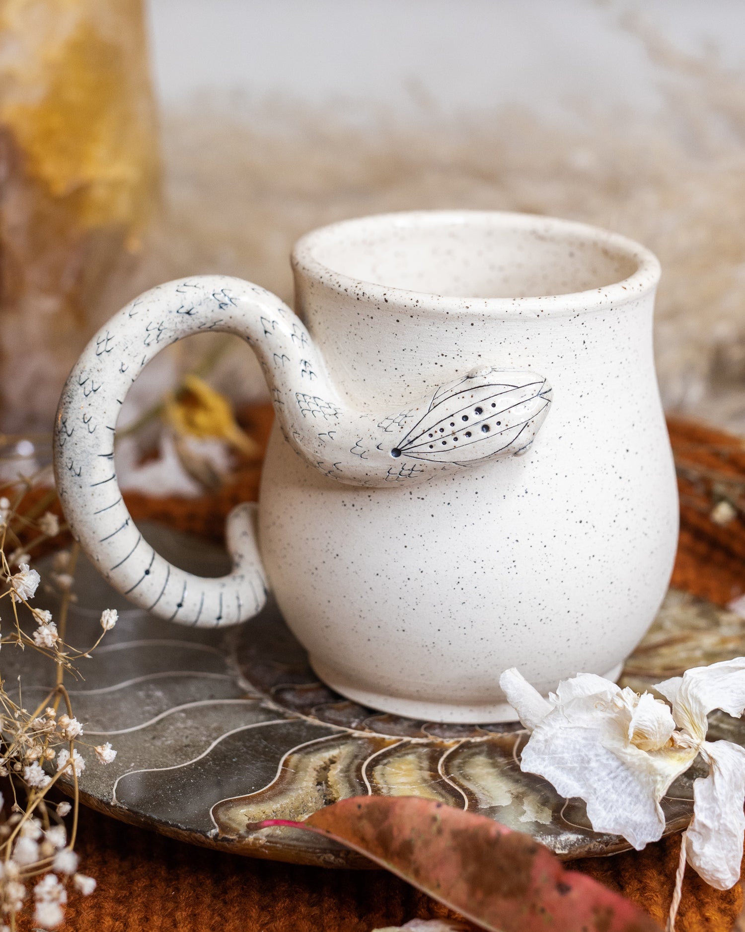 White Serpent Mug